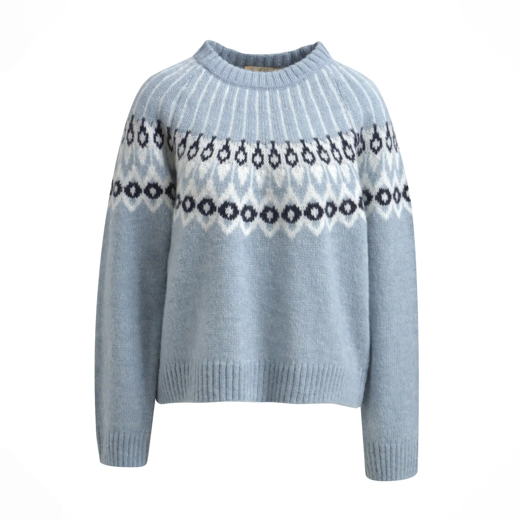 _Hairy_Fair_Isle_Pullover_Vorderseite Hairy Fair Isle Pullover Vorderseite